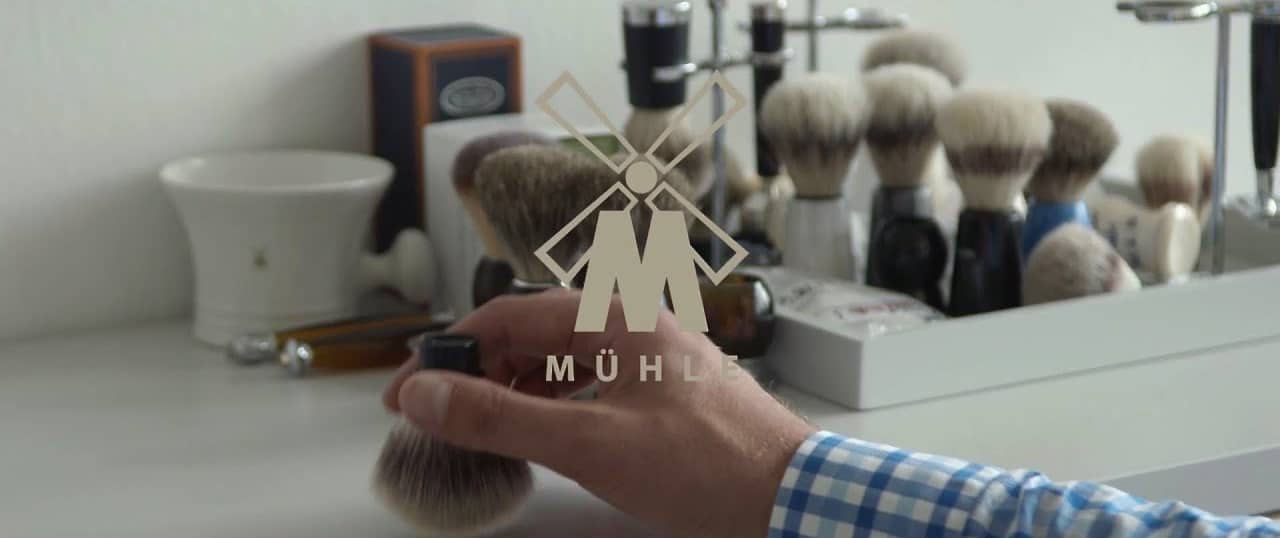 Blaireau à raser traditionnel RYTHMO, manche en bois de frêne – Mühle