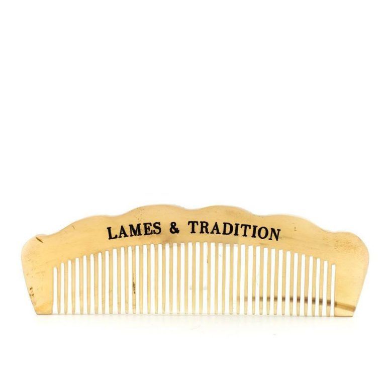 Peigne à barbe en corne naturelle, Lames & tradition