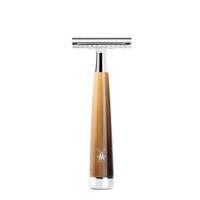 Soyez rasé de près avec ce rasoir de sûreté traditionnel ! Son manche en résine corne brune et ses finitions chromées lui donne un style épuré et chic.