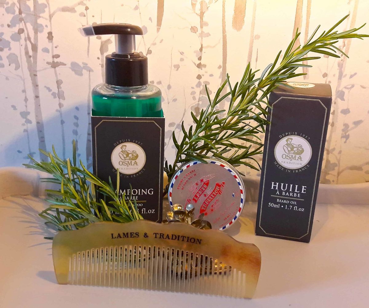 Coffret cadeau pour barbu : huile, baume et peigne à barbe