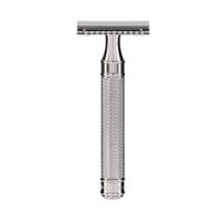 Rasoir de sûreté Mühle R89 GRANDE à peigne fermé, manche long en métal chromé